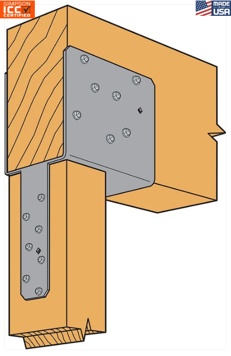 Simpson ECCQ66-SDS2.5HDG End Column Cap - Hot Dip Galvanized